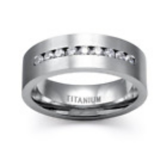 Titanium Wedding Engagement Band Ring Size 10 - Picture 1 of 2